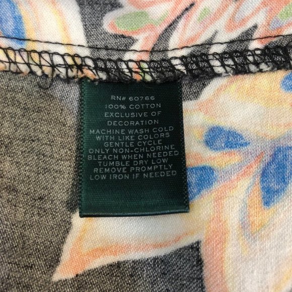 Lauren Ralph Lauren Women's Sleep Shirt Long Sleeve Button Down Multicolor SZ M - Picture 5 of 5